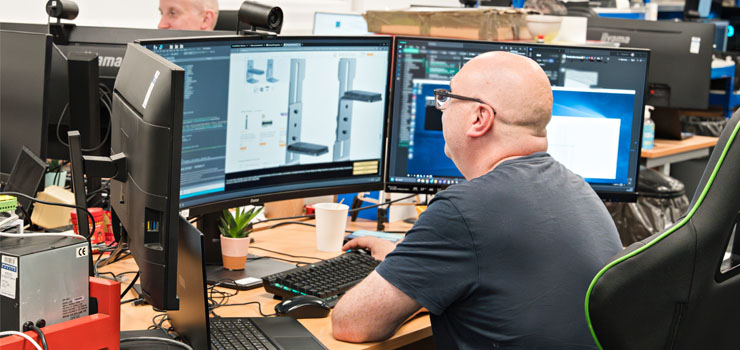 A Converge employee during the process of recycling unwanted IT equipment