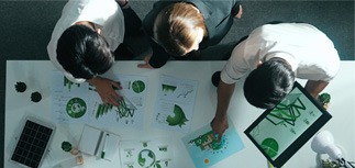 People using sustainable IT equipment from Converge