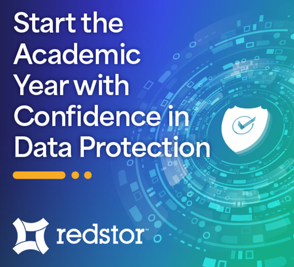 Redstor Data Protection banner reading "Start the academic year with confidence in data protection"