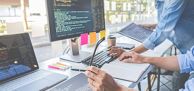 Software procured through Converge being used in an office setting