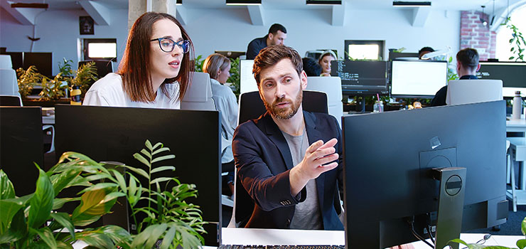 People at work using Converge IT Solutions equipment