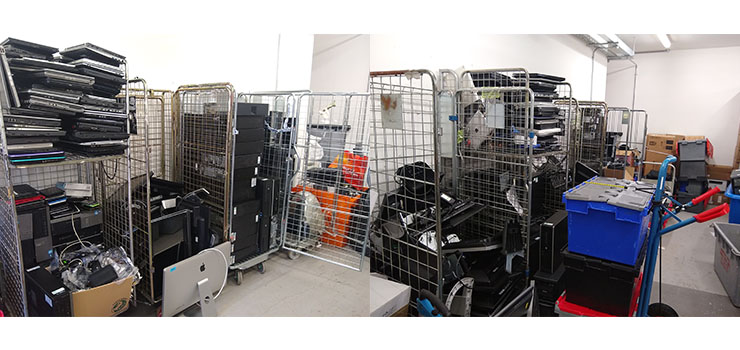 IT equipment ready for recycling