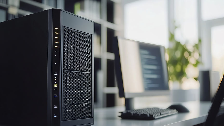 A workstation in an office