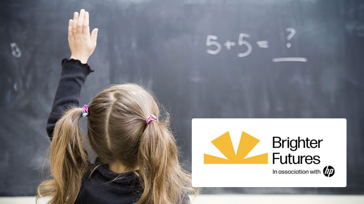 HP brighter futures logo